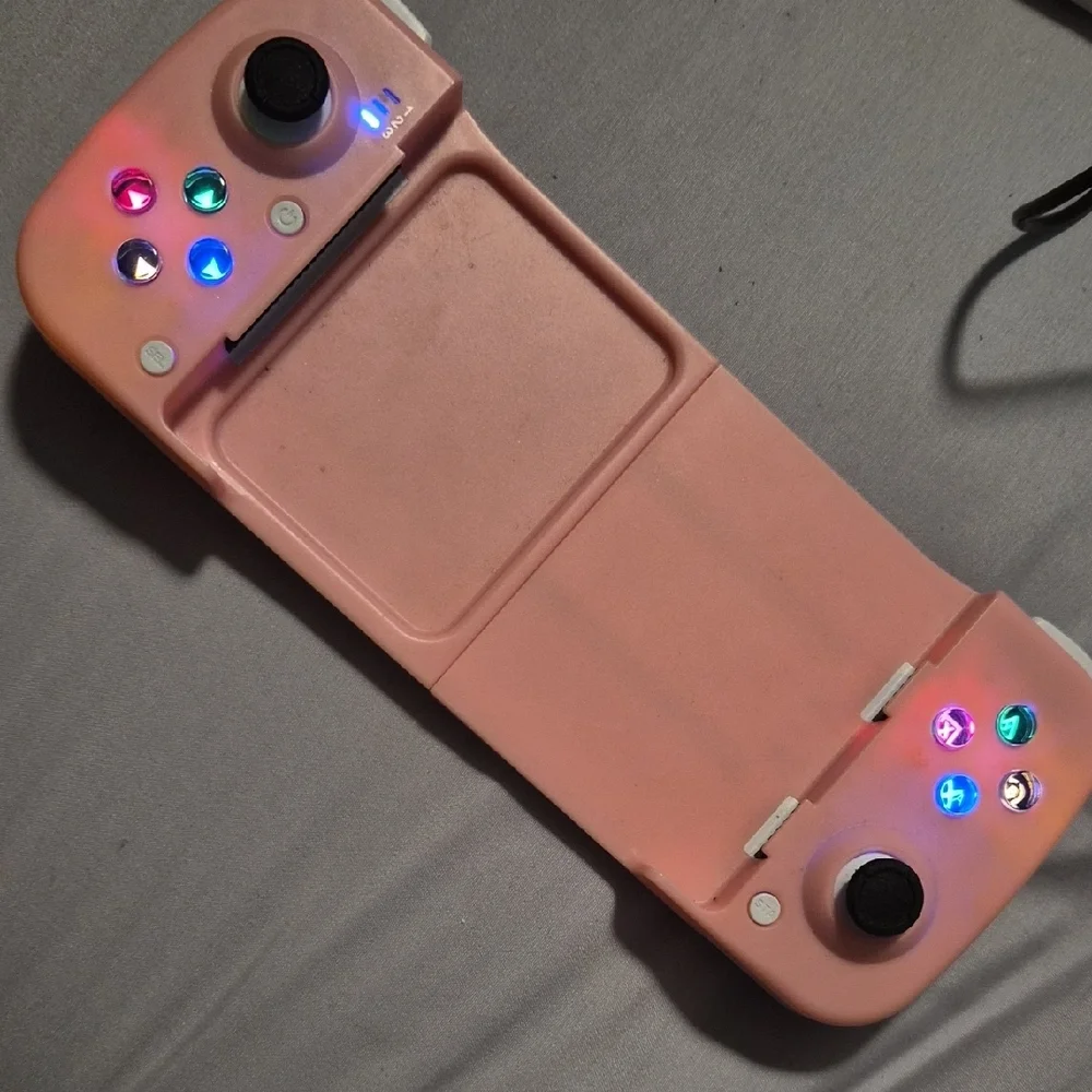 Pink Gaming Controller with LED Buttons